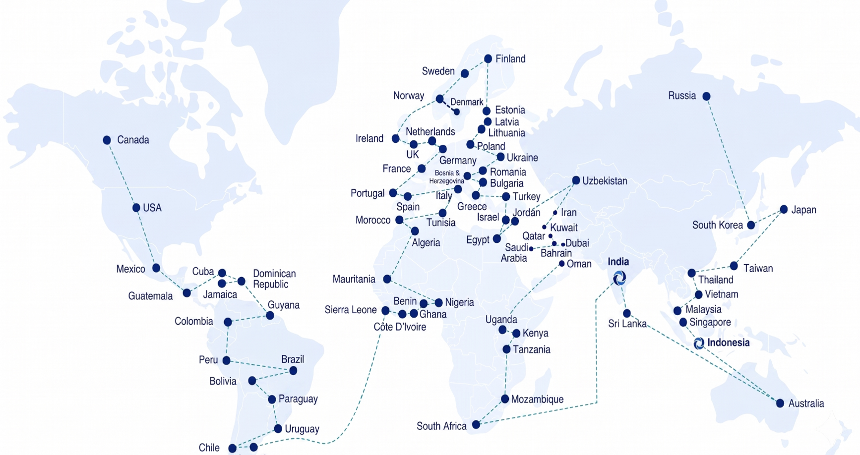 BLS Global Reach Map