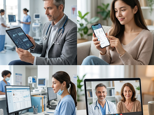 Healthcare AI website with patient portal