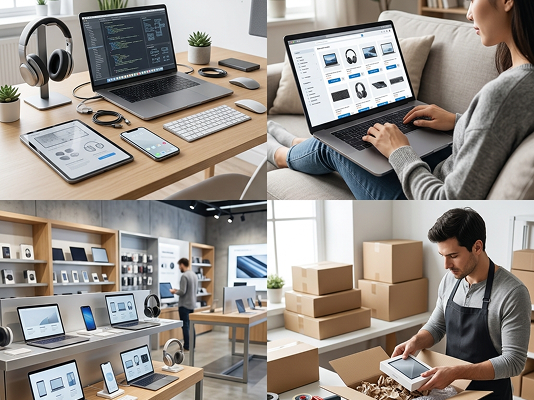 Electronics eCommerce store with comparison tools